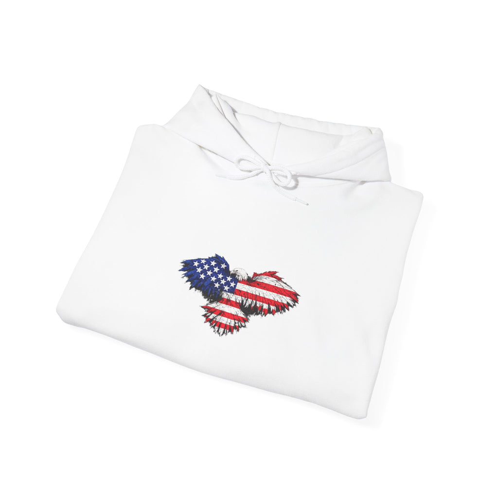 USA Flag Hoodie - Distressed American Flag Graphic Patriotic Pullover