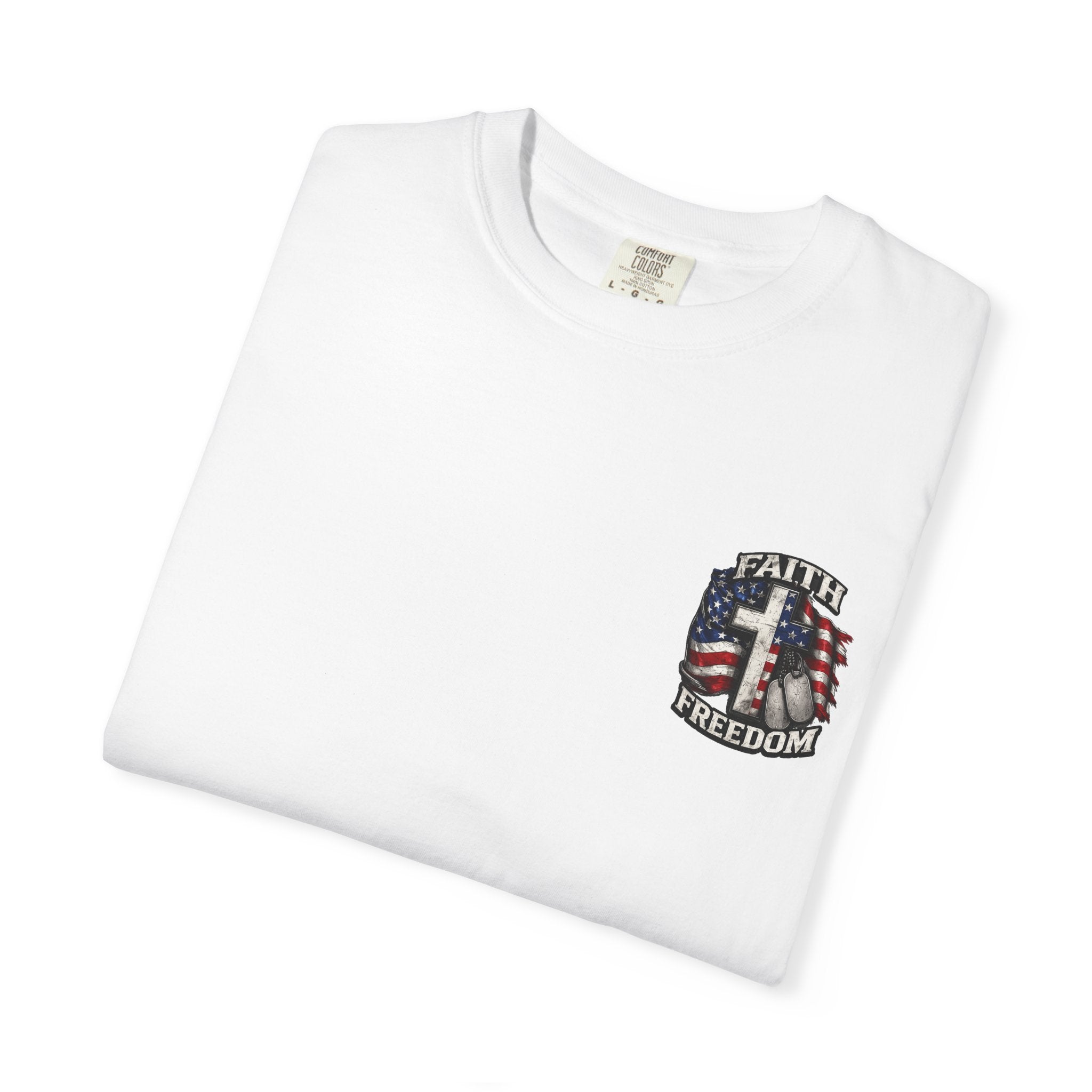 Faith Family Freedom T-Shirt — American Flag Patriotic Tee