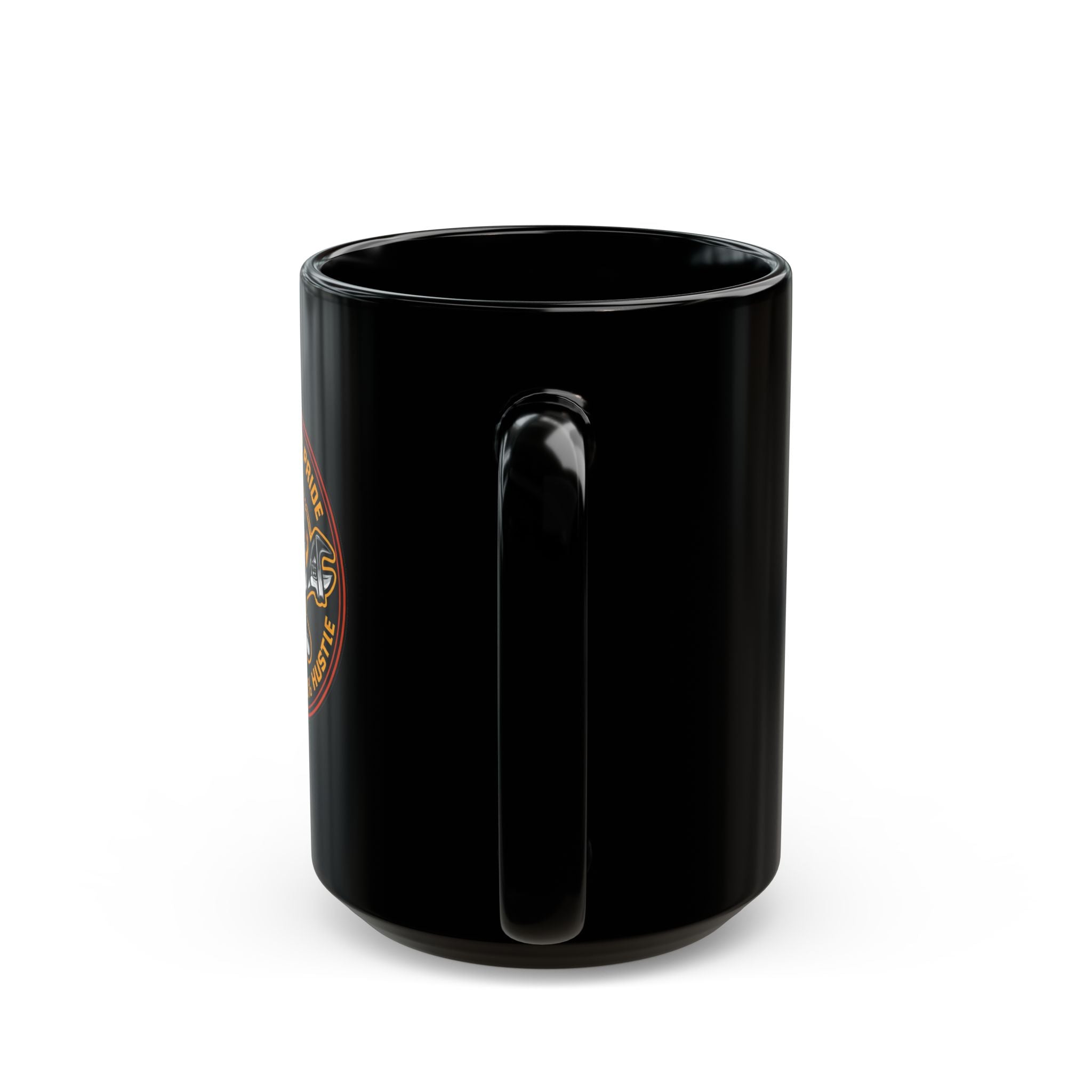 Blue Collar Pride Skull Mug — "Dirty Hands 100% Hustle" Black Coffee Cup (11oz/15oz)