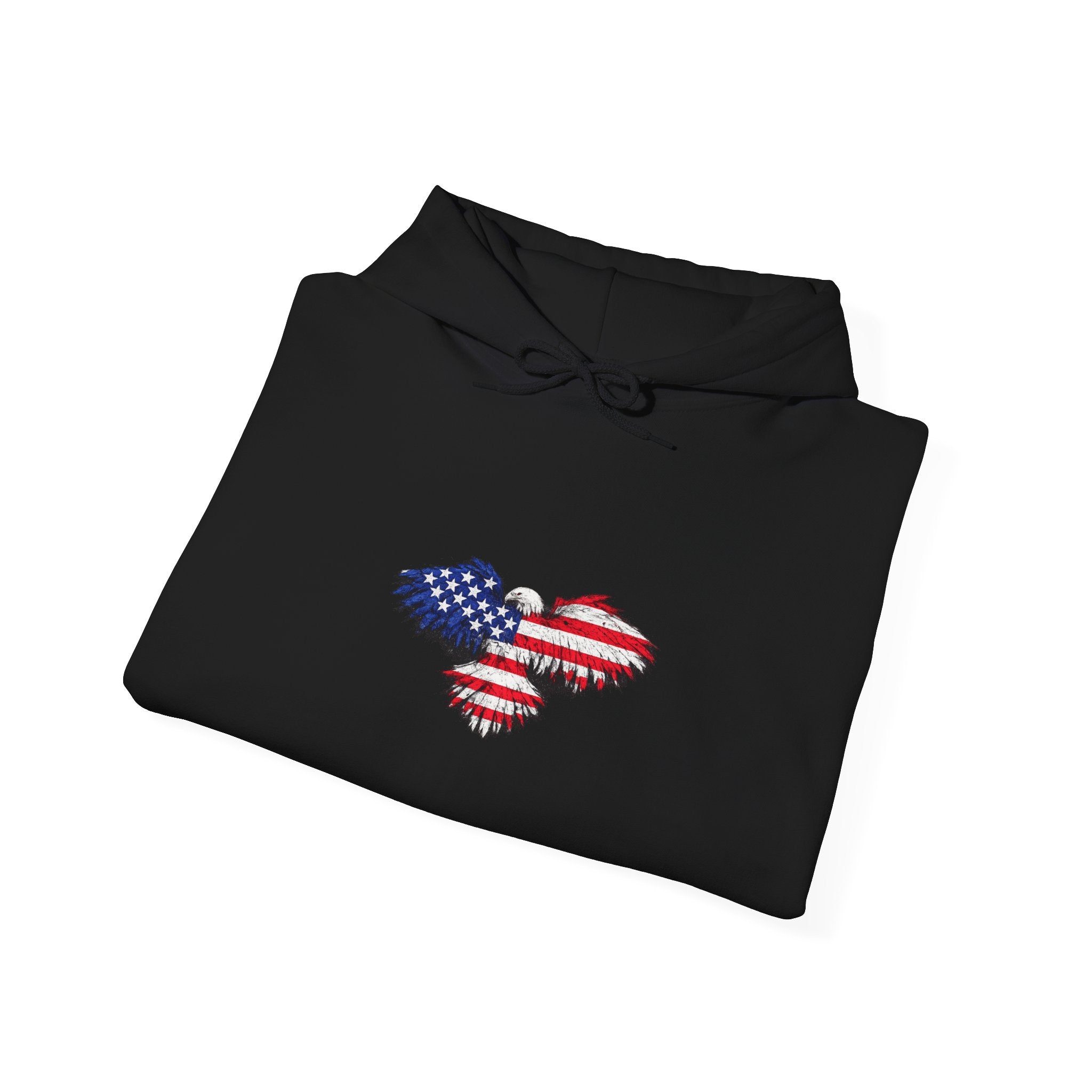 USA Flag Hoodie - Distressed American Flag Graphic Patriotic Pullover