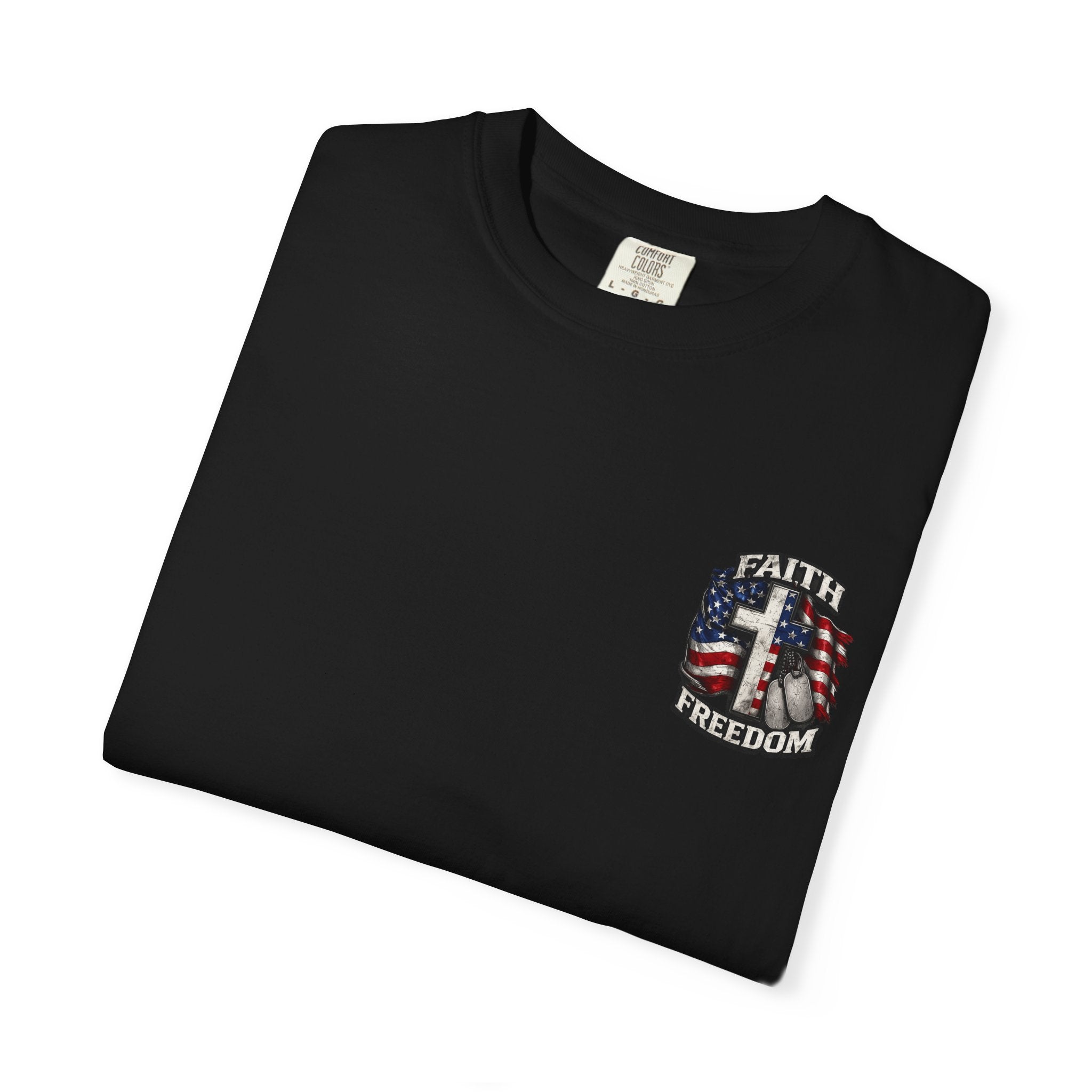 Faith Family Freedom T-Shirt — American Flag Patriotic Tee