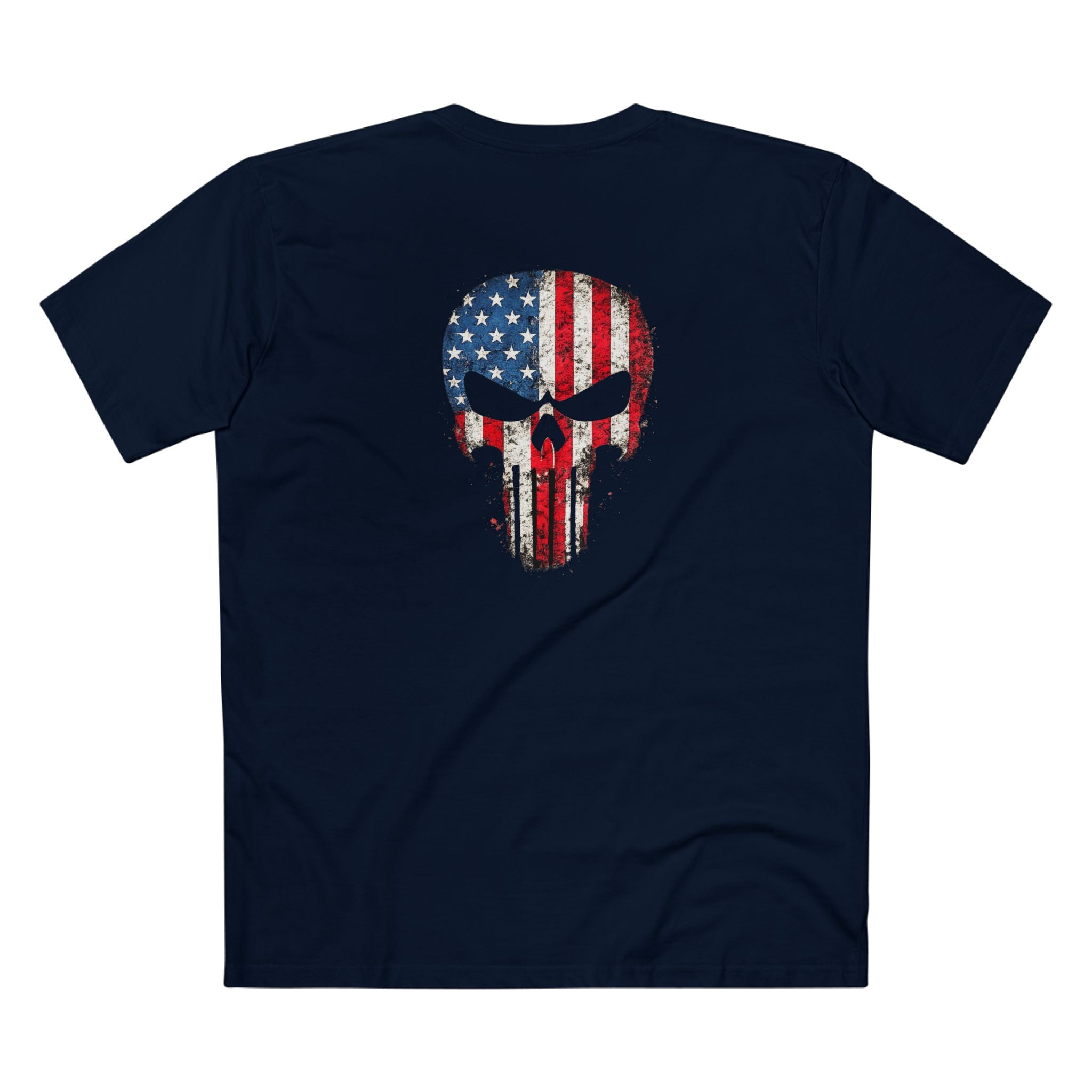 American Flag Punisher Skull Tee — Patriotic Graphic T-Shirt