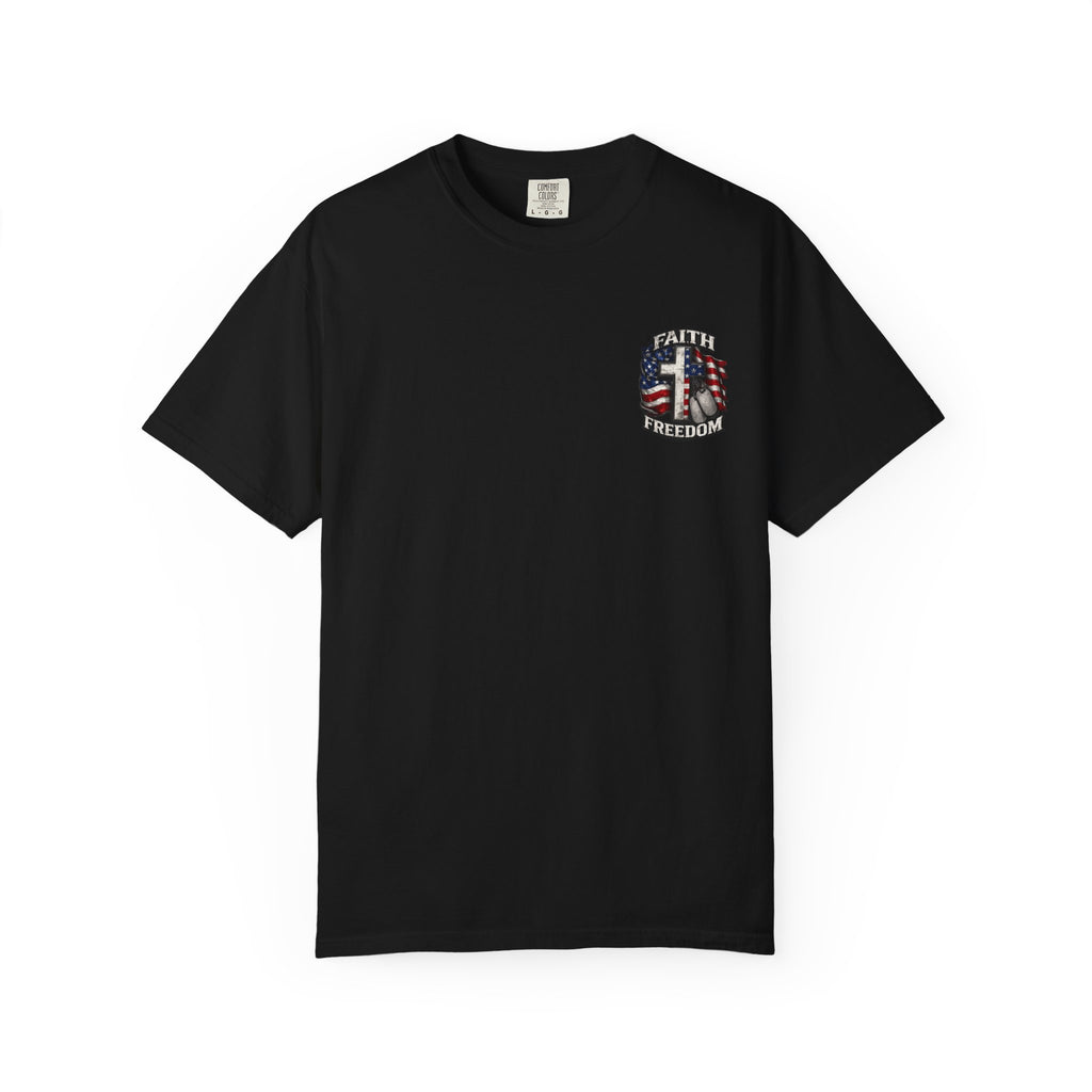 Faith Family Freedom T-Shirt — American Flag Patriotic Tee