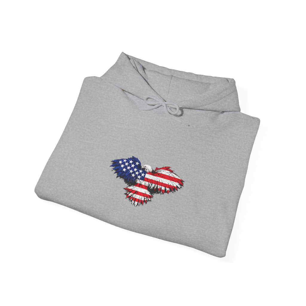 USA Flag Hoodie - Distressed American Flag Graphic Patriotic Pullover