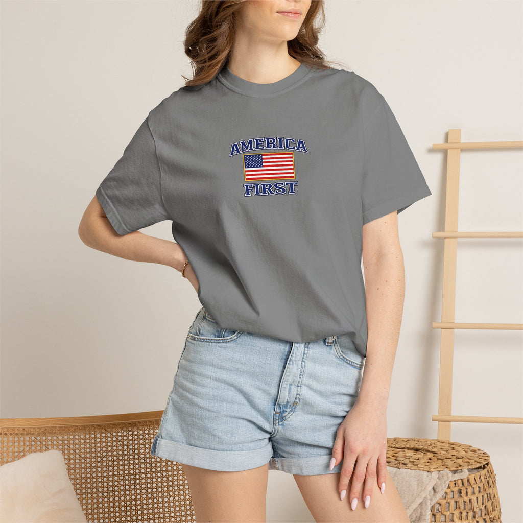 America First T-Shirt — Patriotic Eagle Graphic