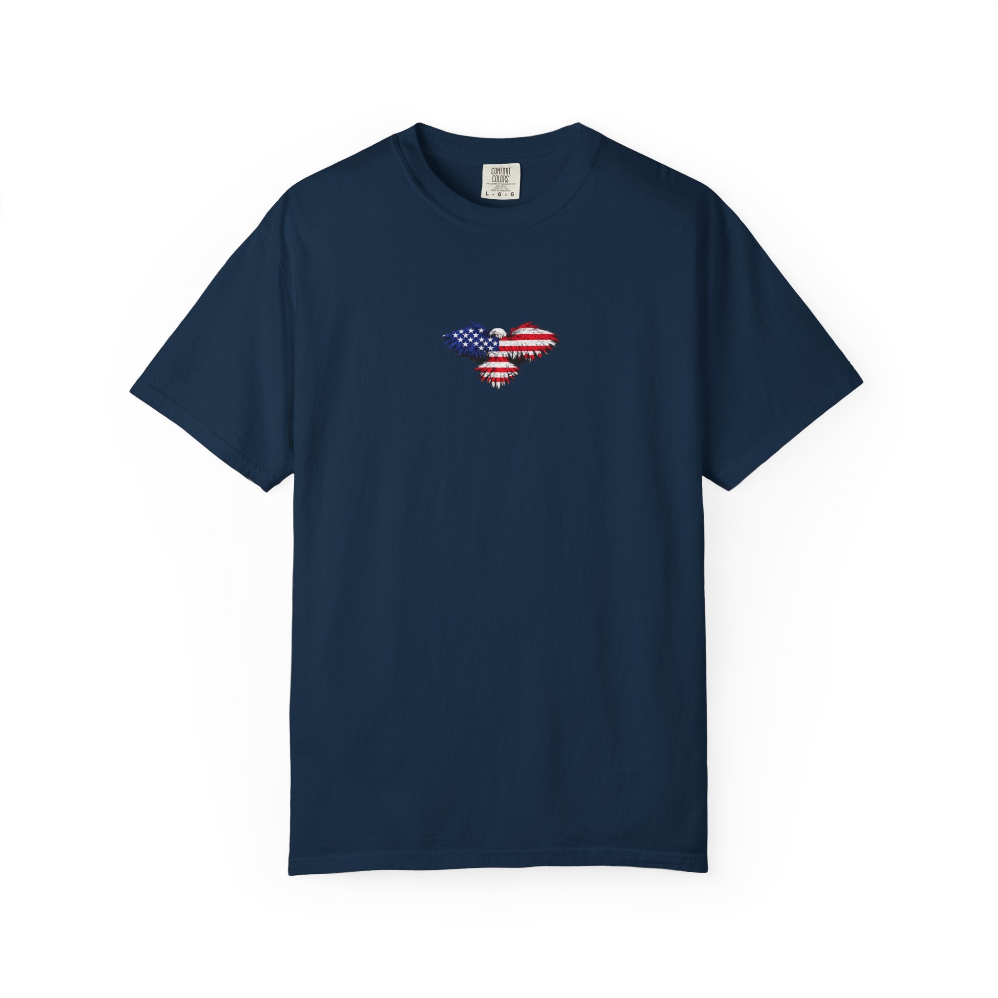 T-Shirt — 'America First' Distressed Flag Graphic