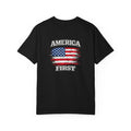 T-Shirt — 'America First' Distressed Flag Graphic