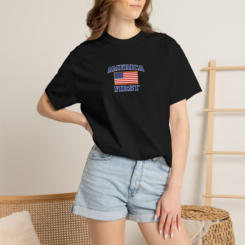 America First T-Shirt — Patriotic Eagle Graphic