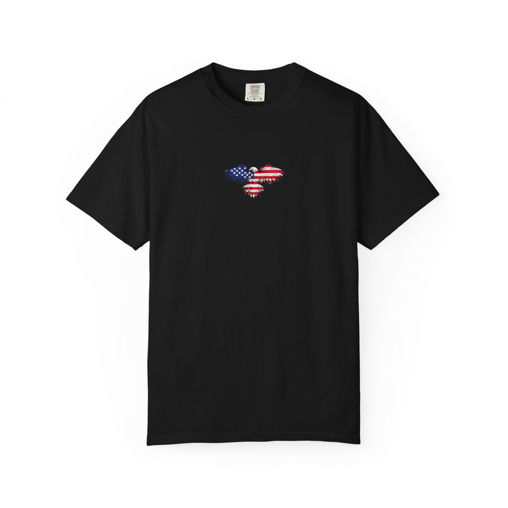 T-Shirt — 'America First' Distressed Flag Graphic