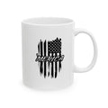 Proud American Ceramic Mug — Bold 'Support' Patriotic Coffee Cup