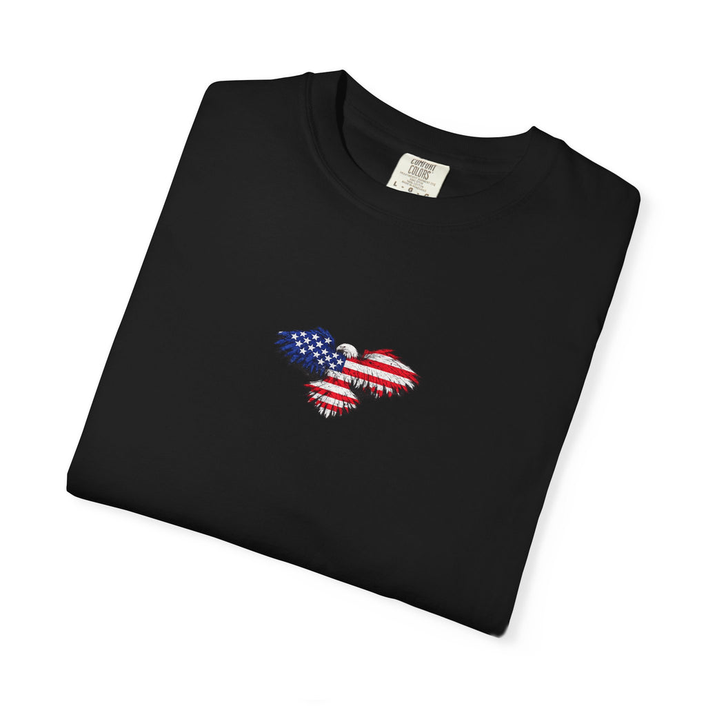 T-Shirt — 'America First' Distressed Flag Graphic