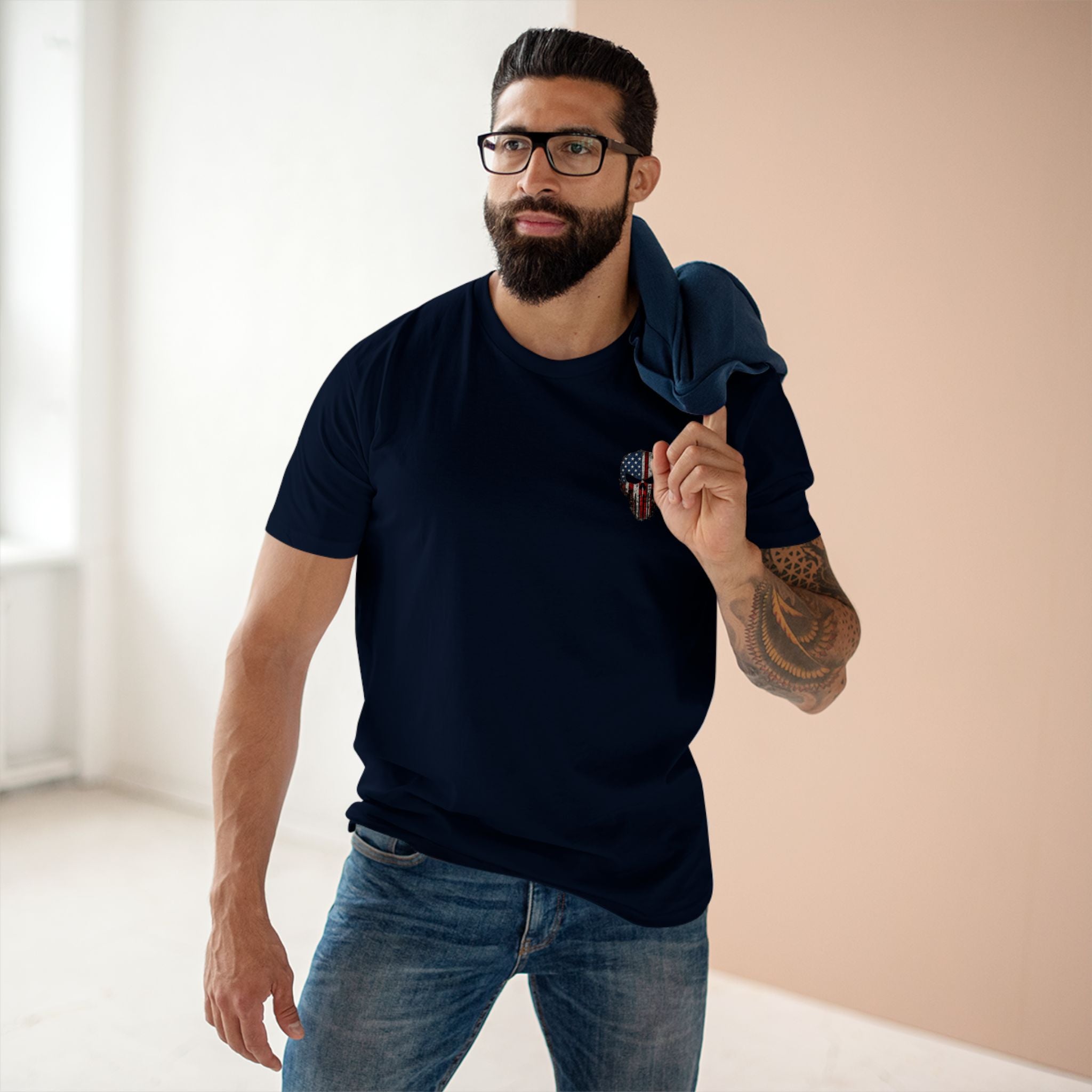 American Flag Punisher Skull Tee — Patriotic Graphic T-Shirt