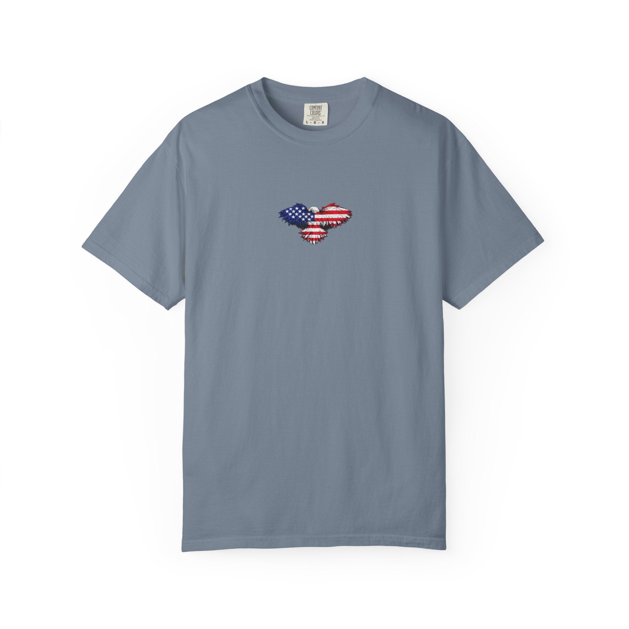 T-Shirt — 'America First' Distressed Flag Graphic