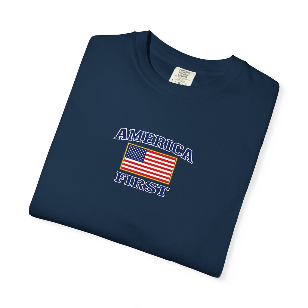 America First T-Shirt — Patriotic Eagle Graphic